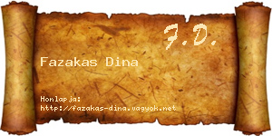 Fazakas Dina névjegykártya